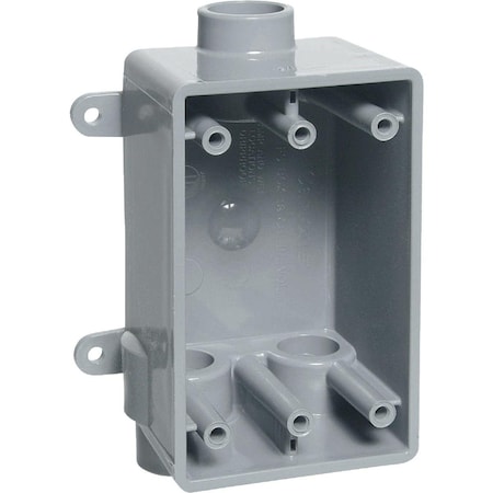 Abb Electrical Box, 18 cu in, Outlet Box Type, 1 Gang, PVC E979DFNR